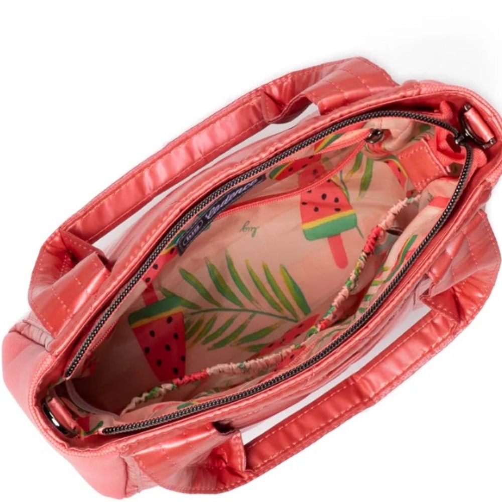 🍉LUG Cadence 🍉Metallic Watermelon 🍉 Quilted Tote Bag - Picture 4 of 9